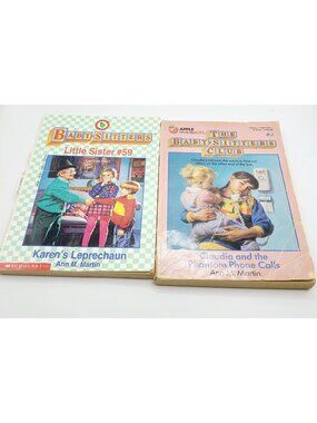 Little Sister Babysitters Club Book Lot Of 2 Scholastic #2 & #59 Vintage